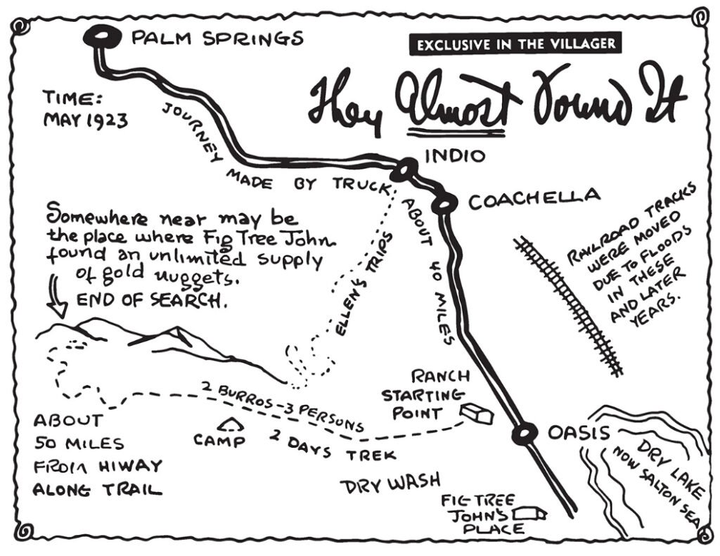 The Borrego Desert Treasure Map to Lost Treasure Legends in California Palm Springs